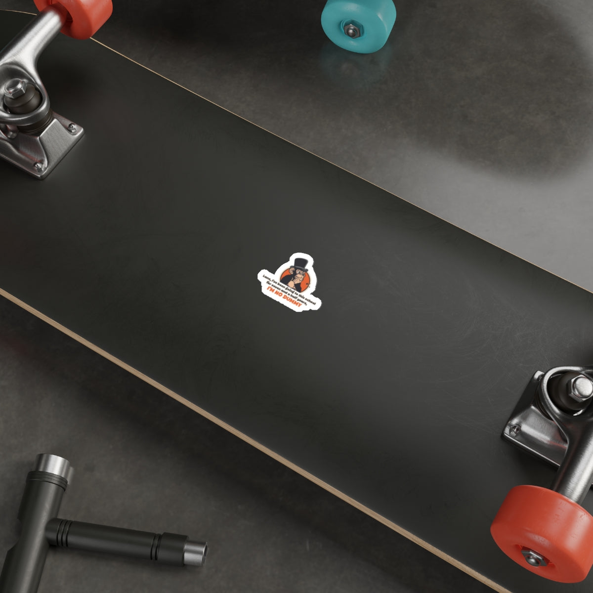 “I'm No Dummy” Throwback Jack Sticker Better Off Dead S skateboard