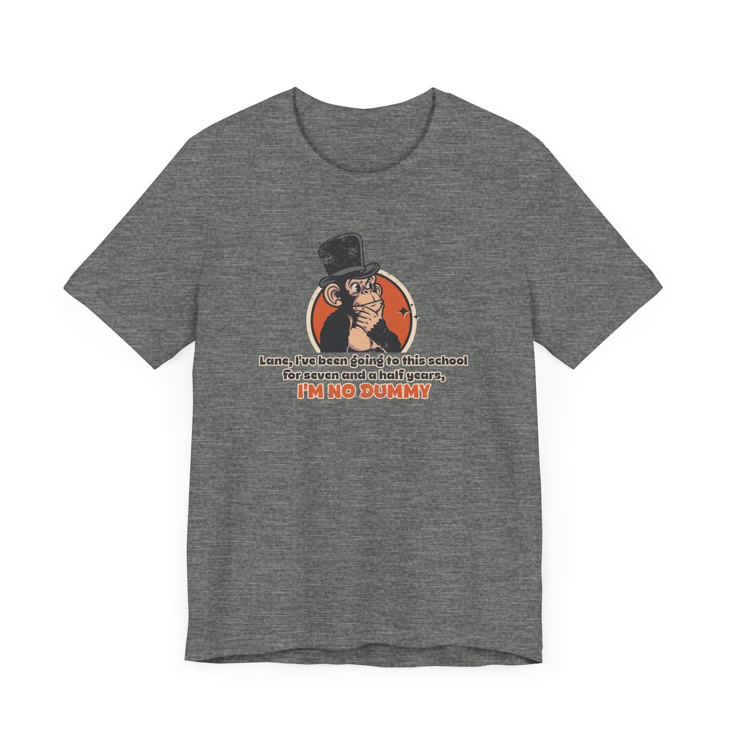 “I'm No Dummy” Throwback Jack Graphic Tee Better Off Dead grey