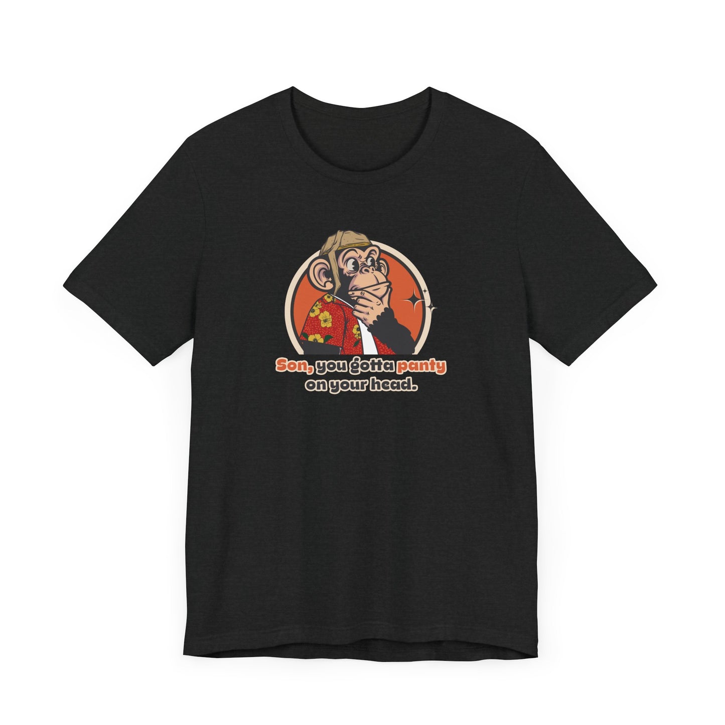 “Son...you gotta panty on your head" Throwback Jack Vintage Movie Quote Graphic Tee Raising Arizona black