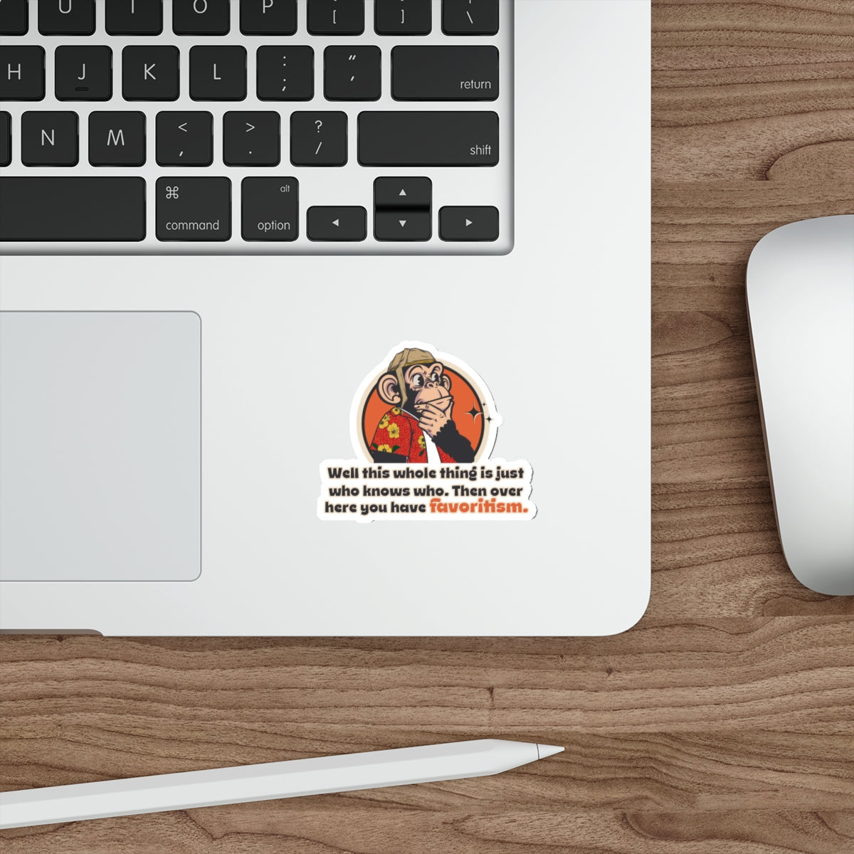 "Then over here you have favoritism” Throwback Jack Vintage Movie Quote Sticker Raising Arizona L laptop
