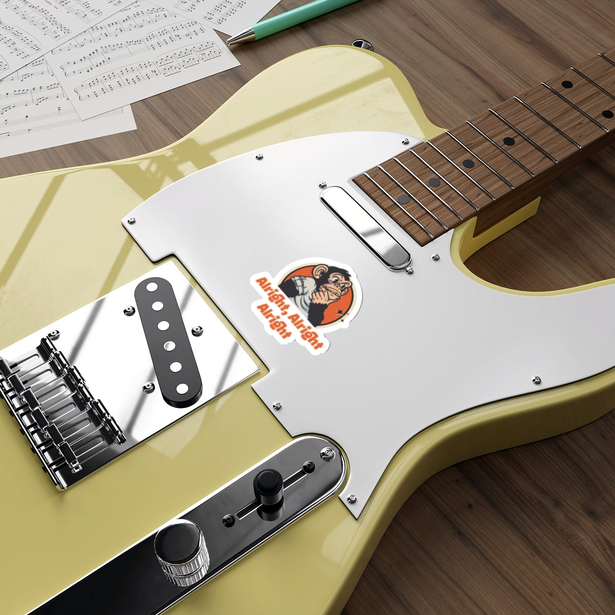 Throwback Jack Dazed and Confused graphic sticker vintage movie quote 1 3 inch guitar