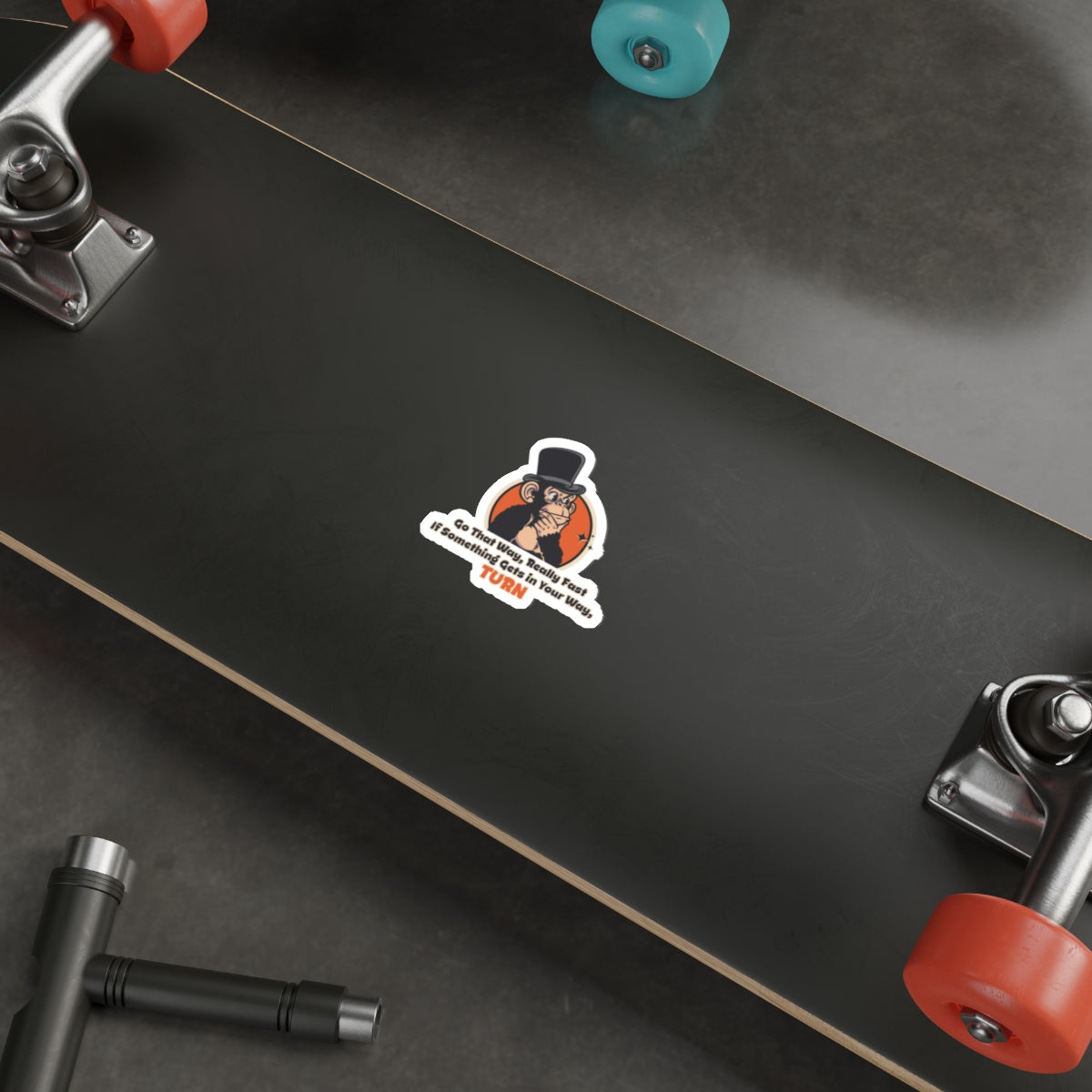 “Go That Way, Really Fast” Throwback Jack Sticker Better Off Dead L skateboard