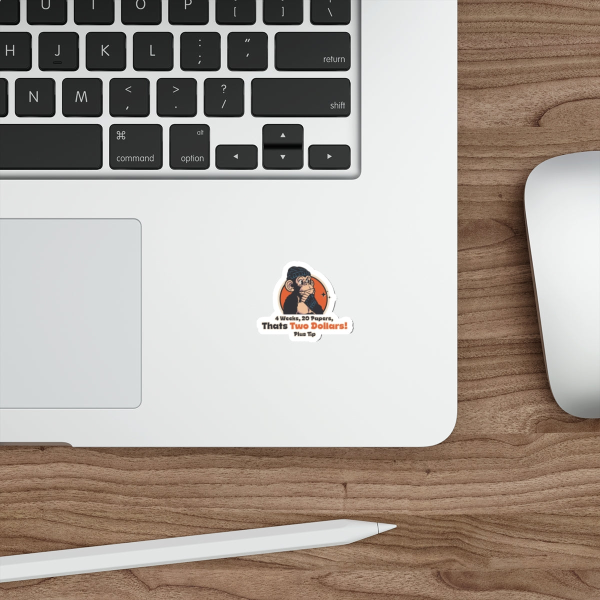 “Four Weeks, Twenty Papers” Throwback Jack Sticker Better Off Dead s laptop