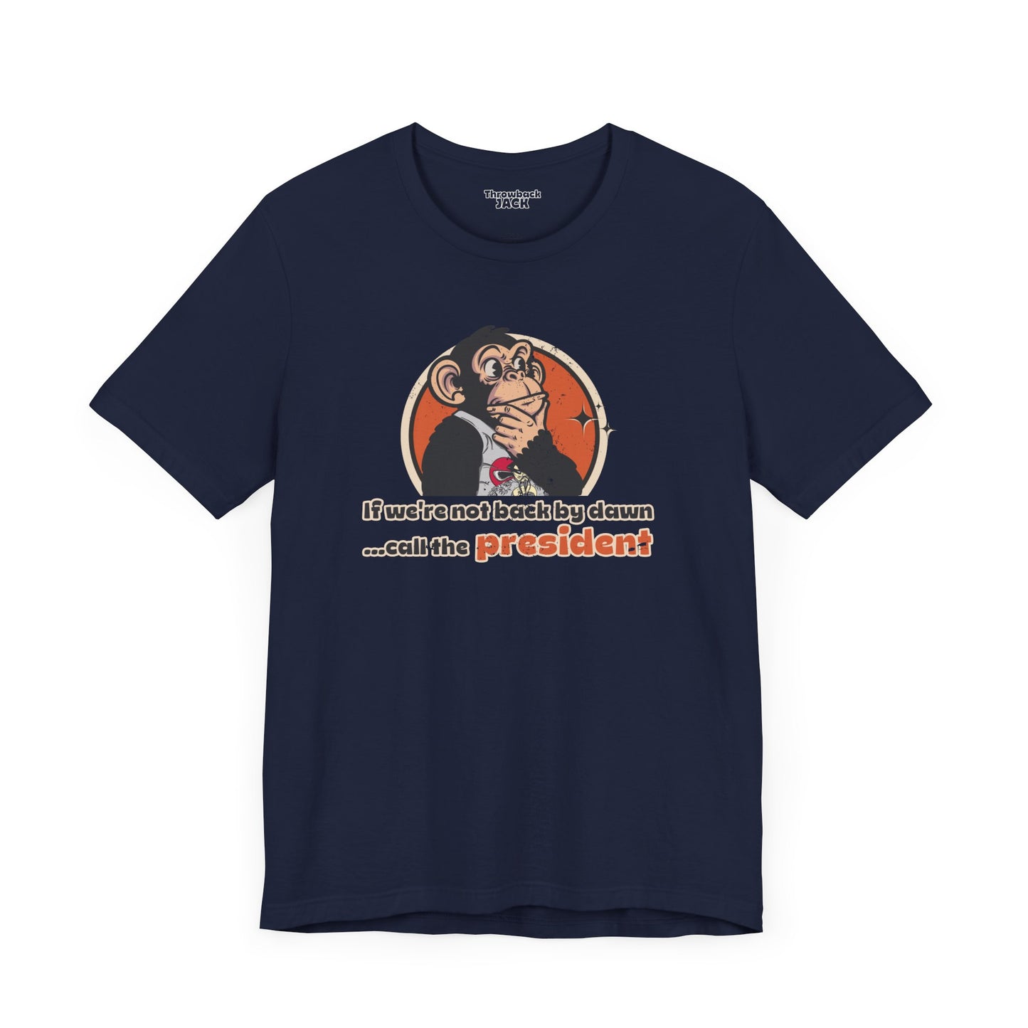 "Call the President” Throwback Jack Graphic Tee Inspired by Big Trouble in Little China blue