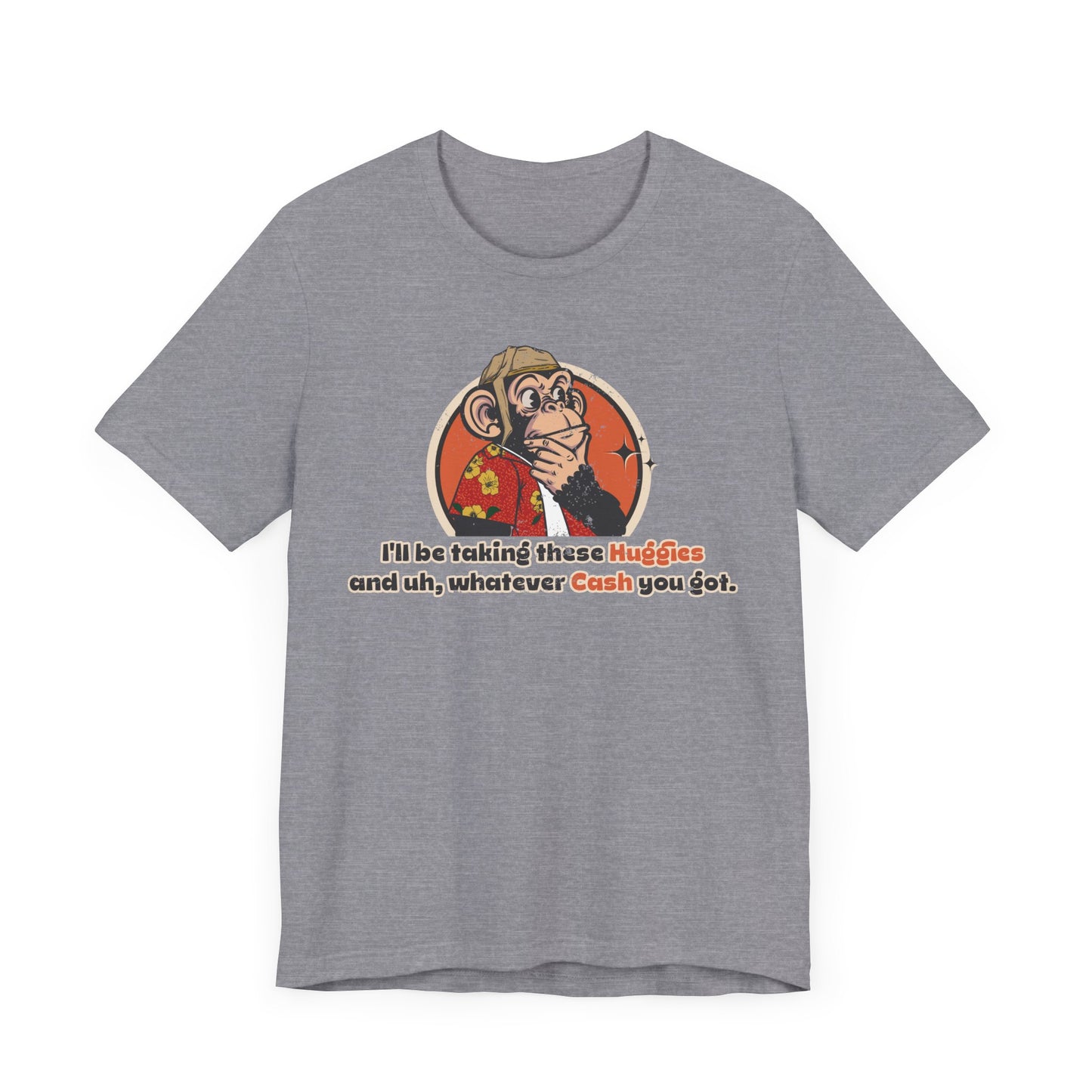 “I’ll Be Taking These Huggies” Throwback Jack vintage movie quote Graphic Tee Raising Arizona silver