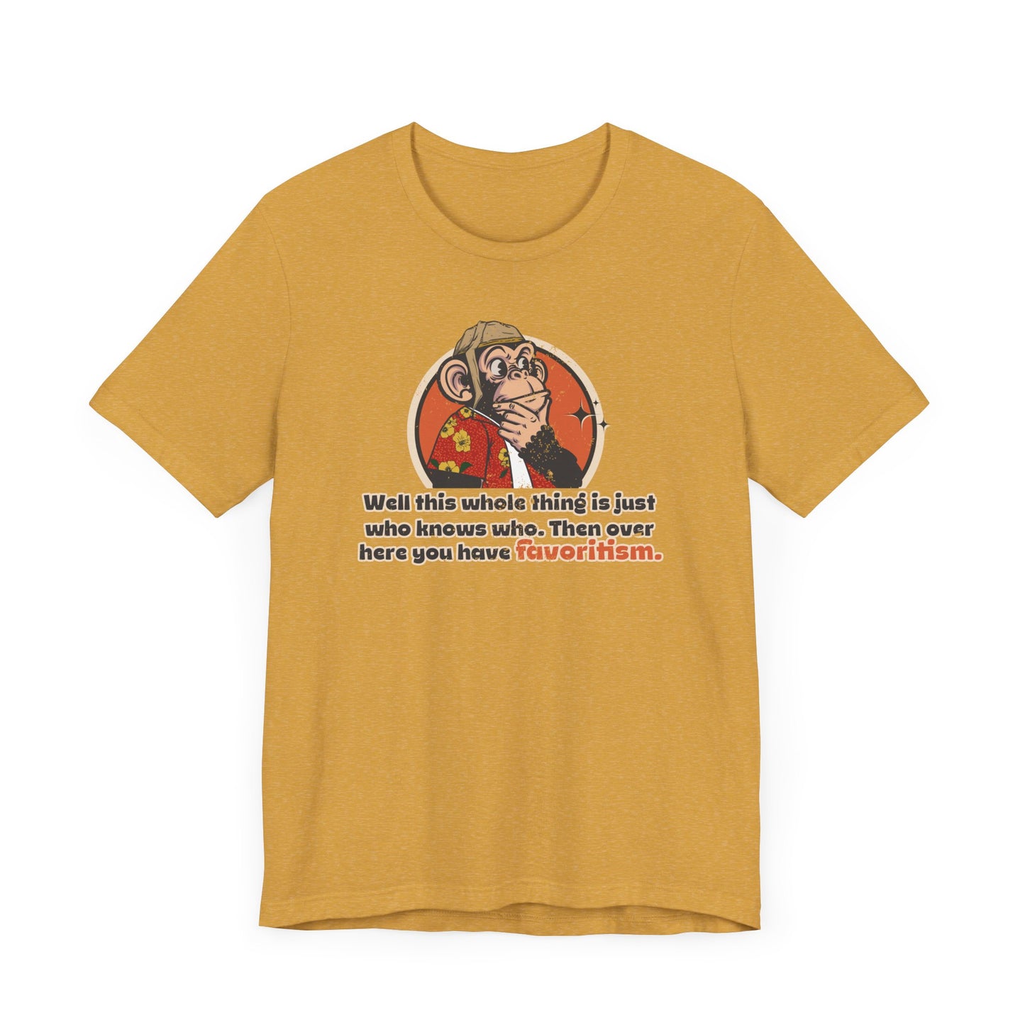 “Then over here you have favoritism” Throwback Jack Vintage Movie Quote Graphic Tee Raising Arizona yellow