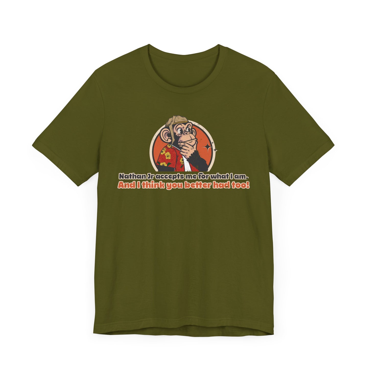 “Nathan Jr Accepts me for What I am” Throwback Jack Vintage Movie Quote Graphic Tee Raising Arizona green