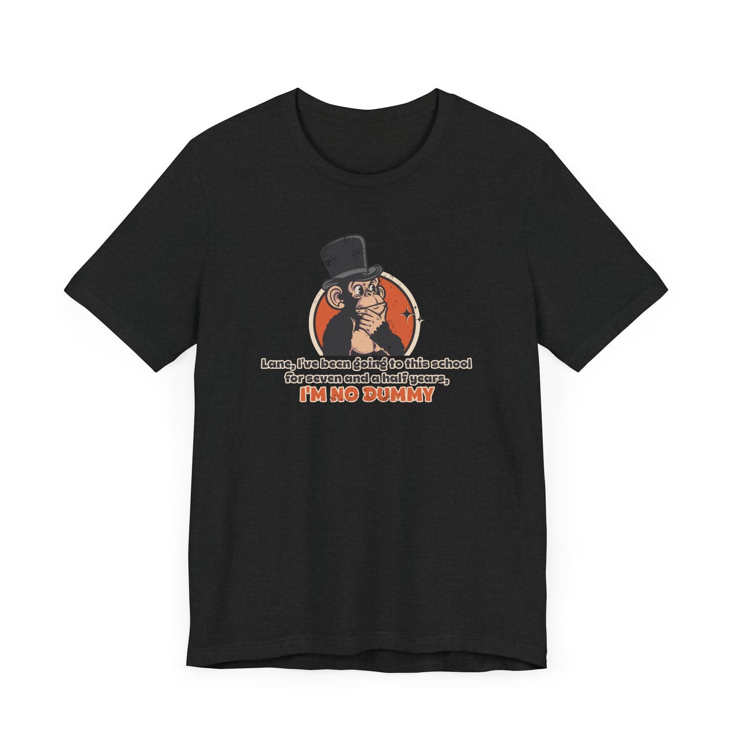 “I'm No Dummy” Throwback Jack Graphic Tee Better Off Dead black
