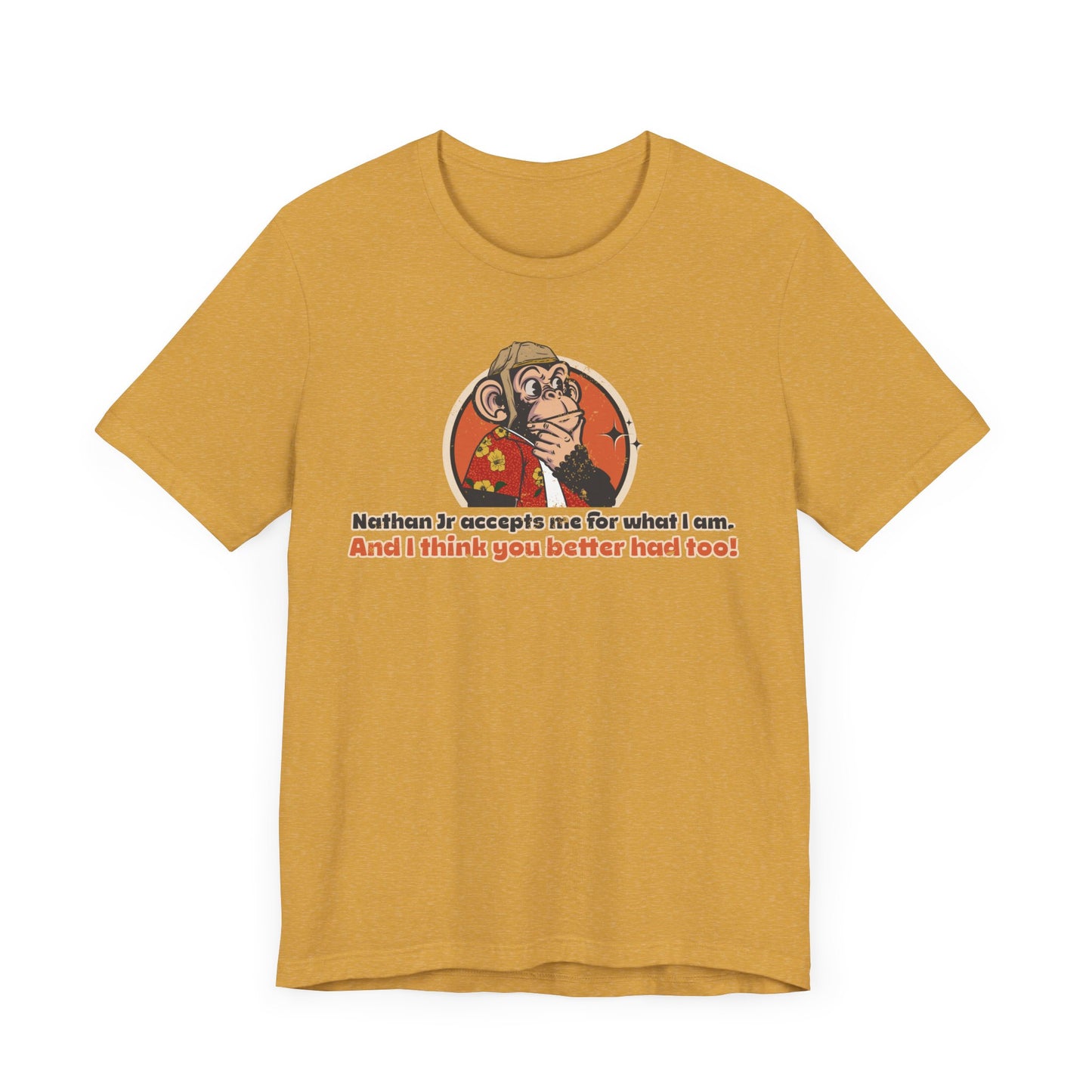 “Nathan Jr Accepts me for What I am” Throwback Jack Vintage Movie Quote Graphic Tee Raising Arizona yellow