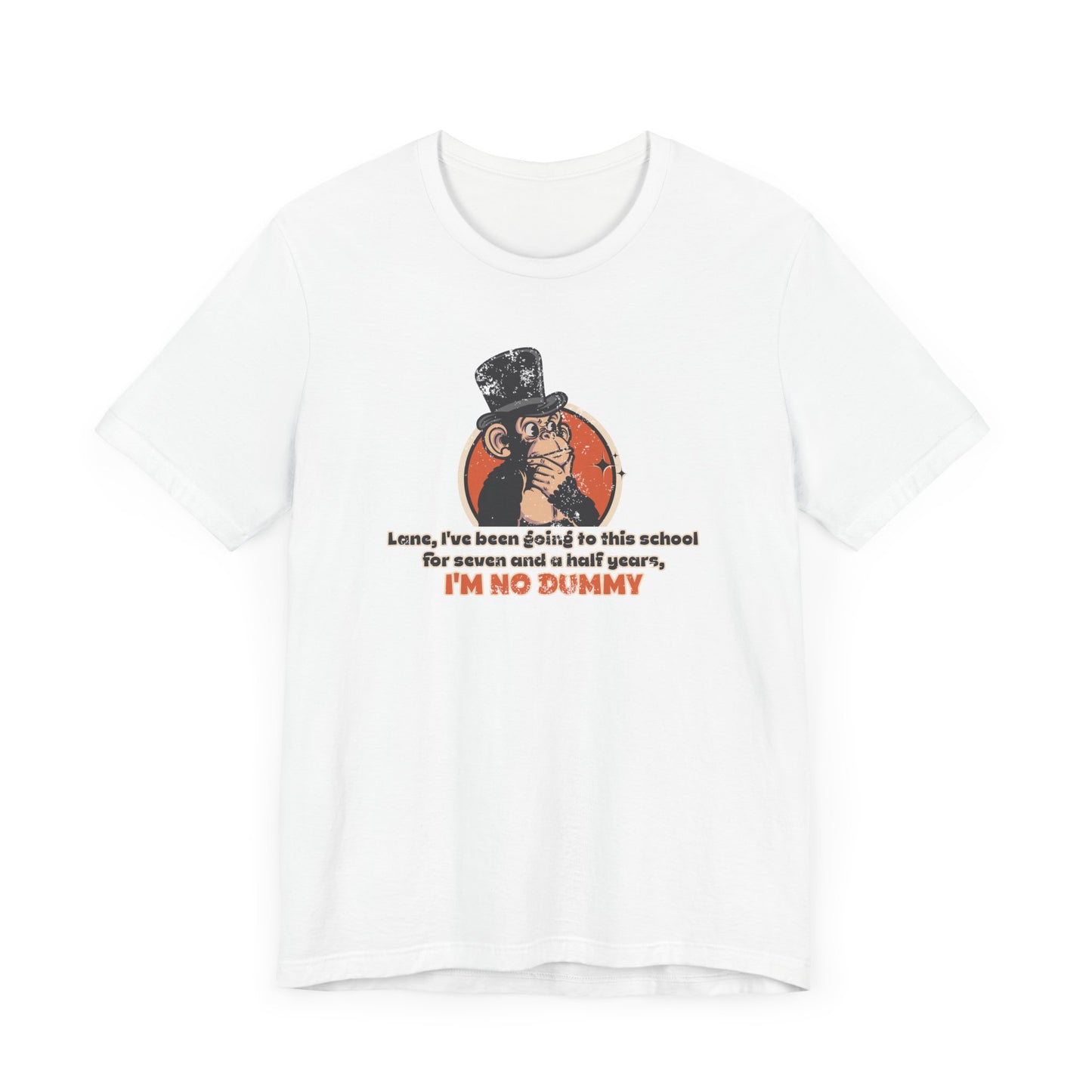 “I'm No Dummy” Throwback Jack Graphic Tee Better Off Dead white