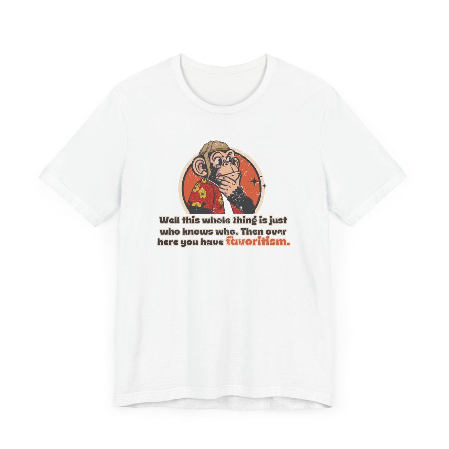 “Then over here you have favoritism” Throwback Jack Vintage Movie Quote Graphic Tee Raising Arizona white