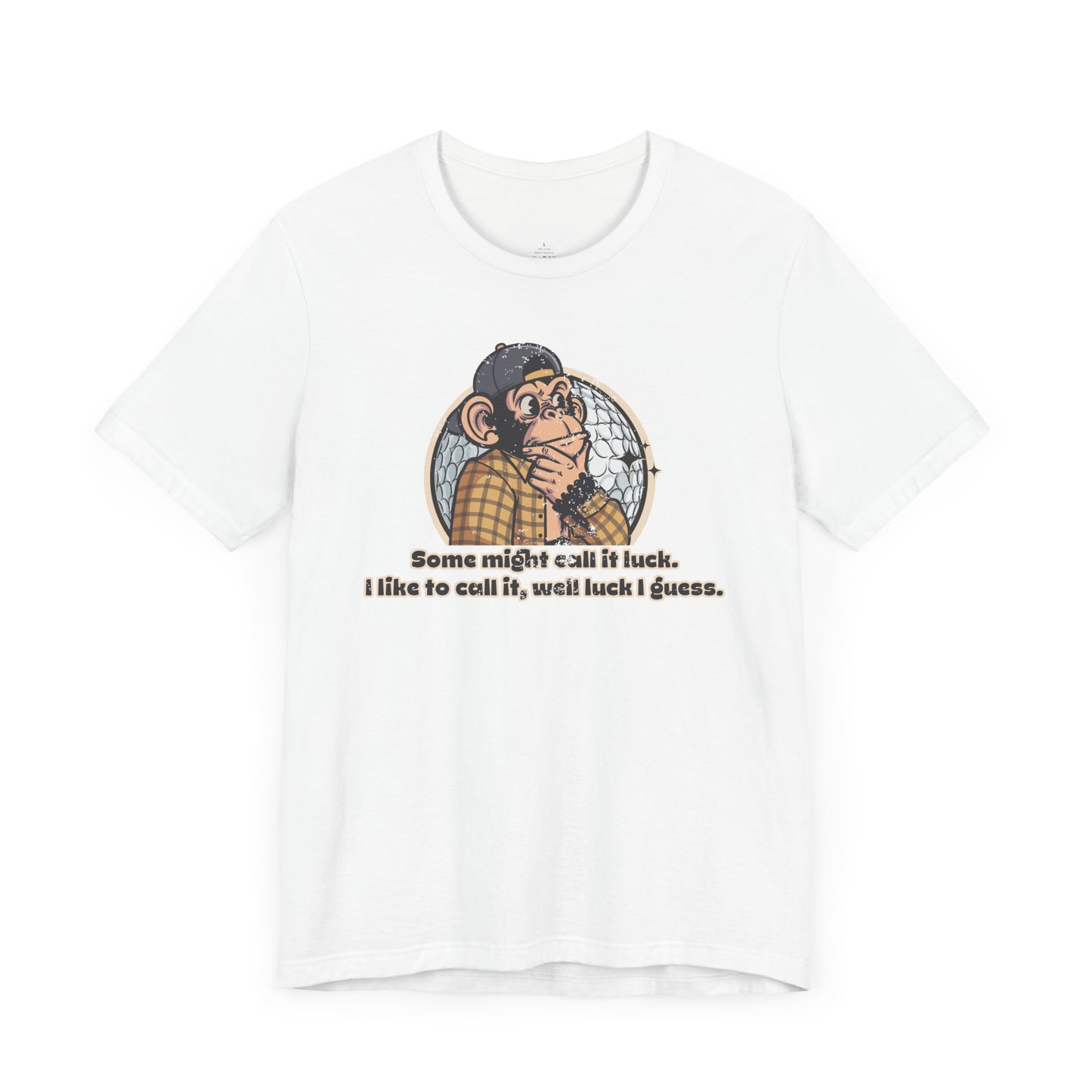"Some Might Call It Luck…” Throwback Jack Vintage Movie Quote Graphic Tee Happy Gilmore white