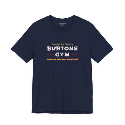 Burton's gym Blue Throwback Jack graphic t-shirt from Big Trouble in Little China