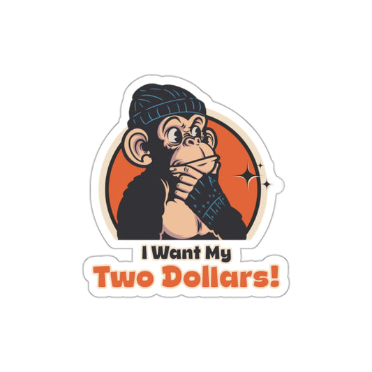 “I Want My Two Dollars” Throwback Jack Sticker Better Off Dead small