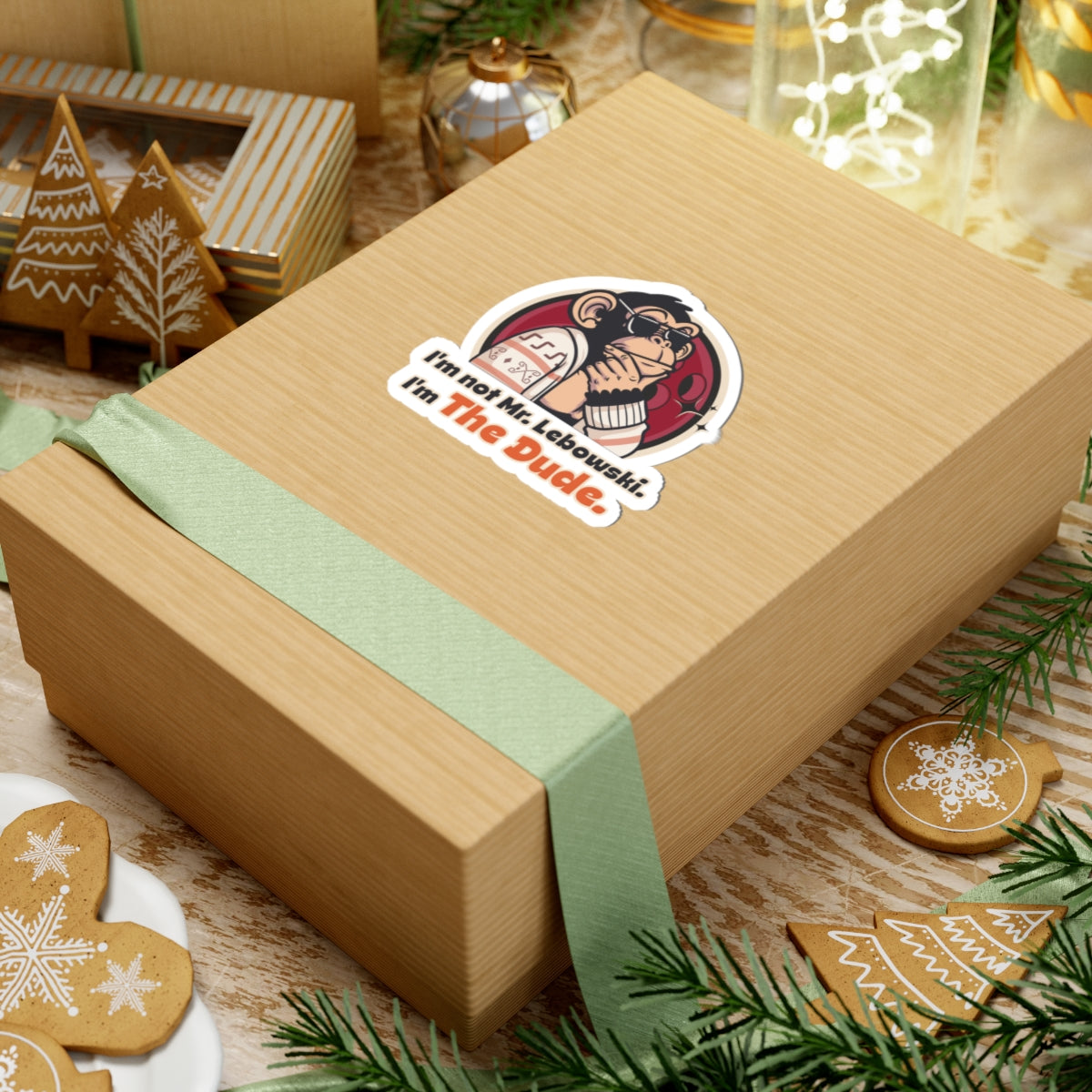 “I’m Not Mr. Lebowski. I’m The Dude.” Throwback Jack Movie Quote Sticker The Big Lebowski L box