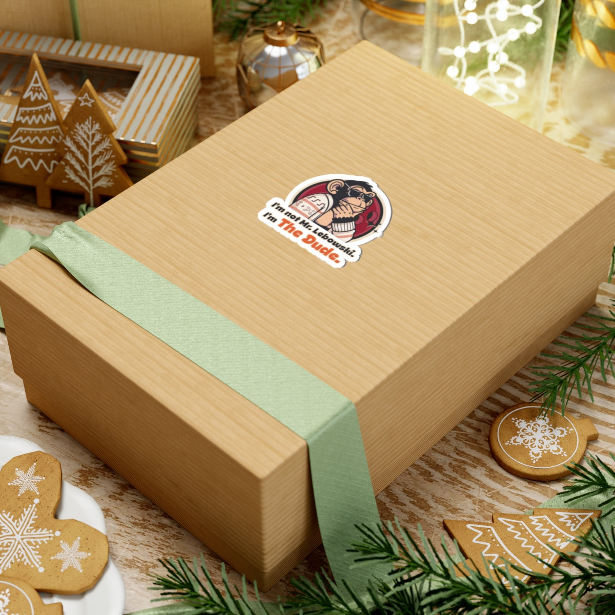 “I’m Not Mr. Lebowski. I’m The Dude.” Throwback Jack Movie Quote Sticker The Big Lebowski S box