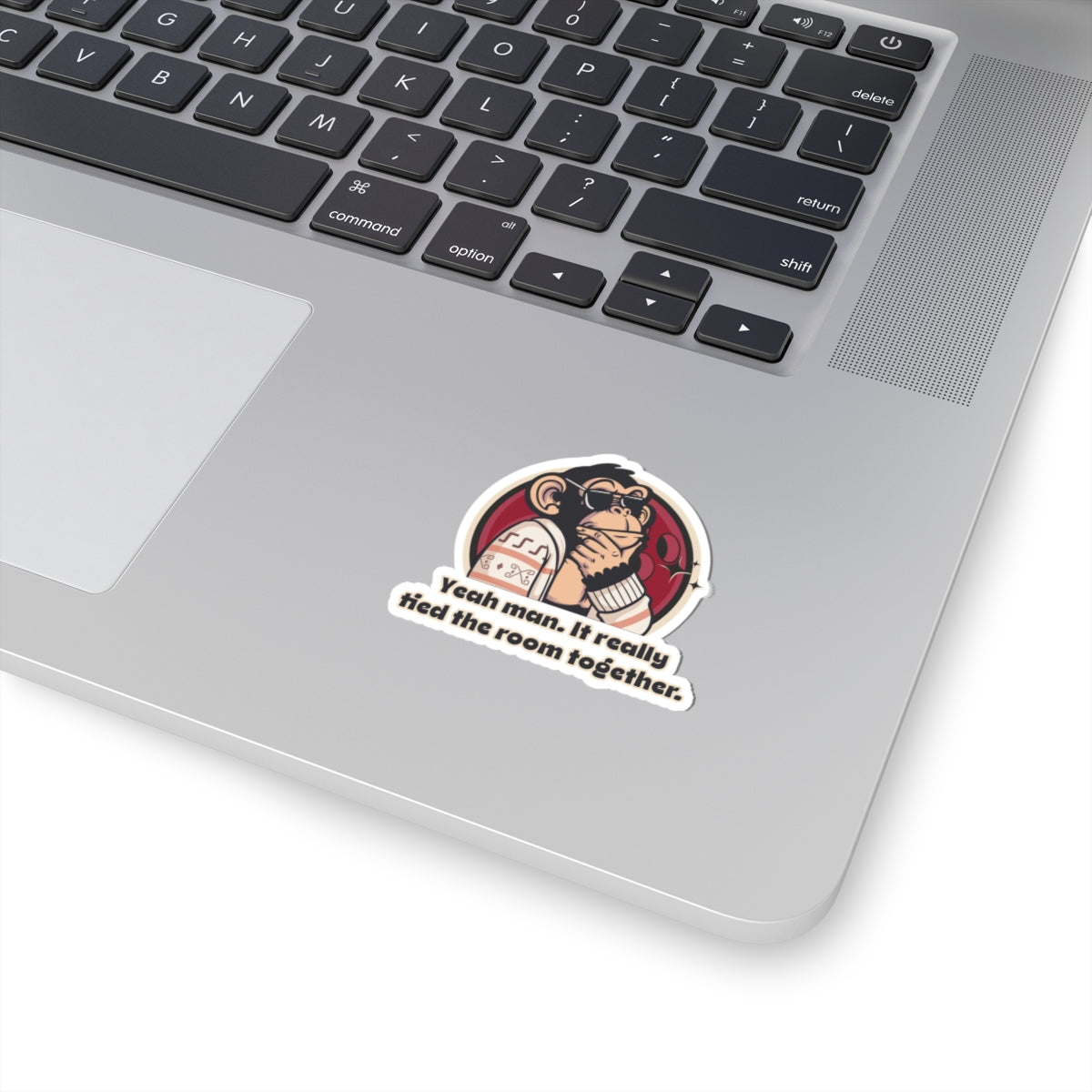 “It Really Tied the Room Together” Throwback Jack Vintage Movie Quote Sticker The Big Lebowski S laptop