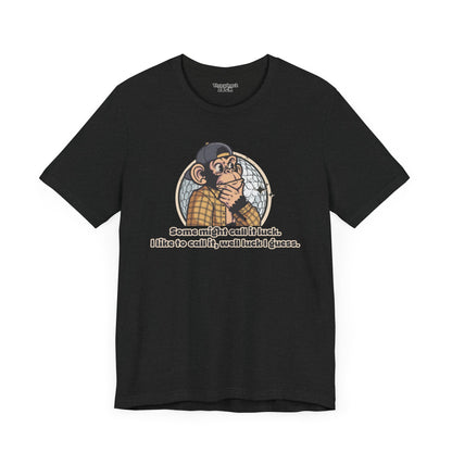 "Some Might Call It Luck…” Throwback Jack Vintage Movie Quote Graphic Tee Happy Gilmore black