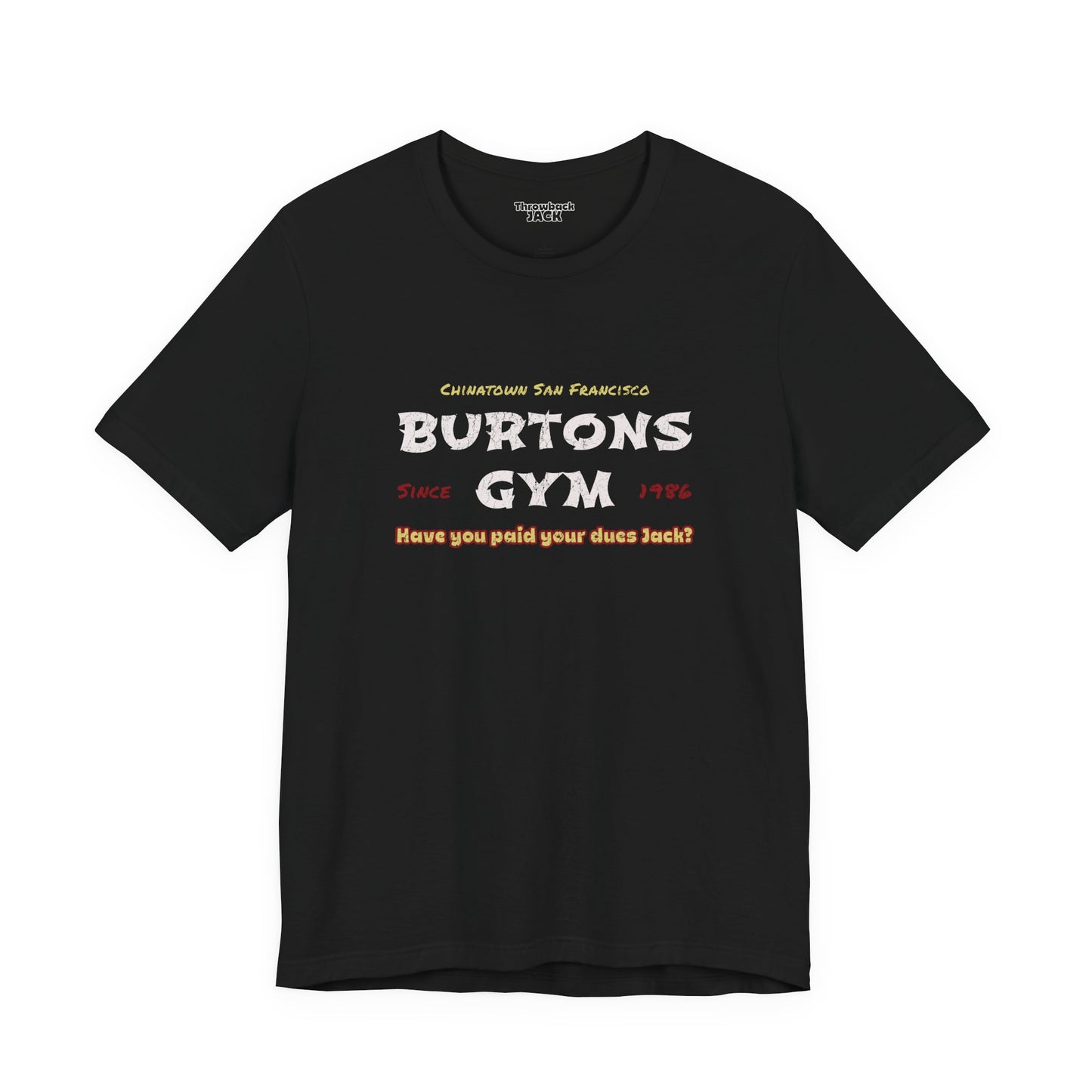 Burton's gym Black Throwback Jack graphic t-shirt from Big Trouble in Little China