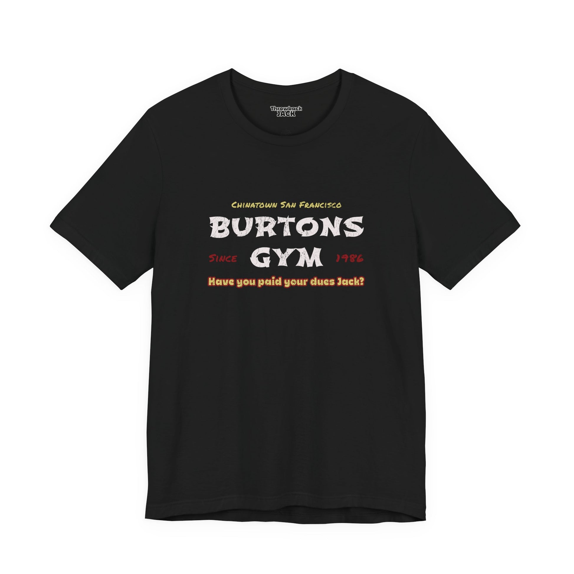 Burton's gym Black Throwback Jack graphic t-shirt from Big Trouble in Little China