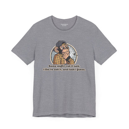 "Some Might Call It Luck…” Throwback Jack Vintage Movie Quote Graphic Tee Happy Gilmore silver