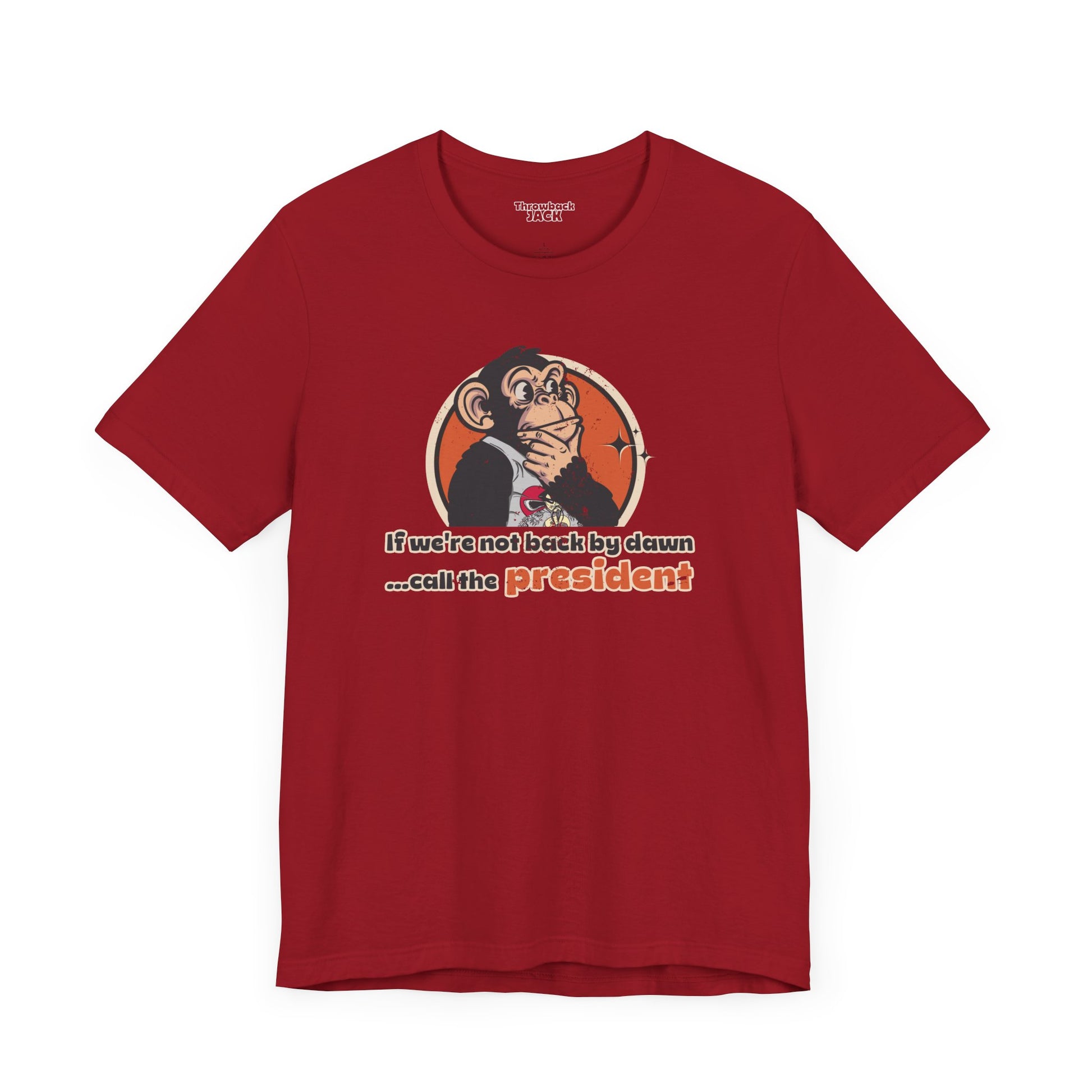 Call the President Throwback Jack Graphic Tee Inspired by Big Trouble in Little China red