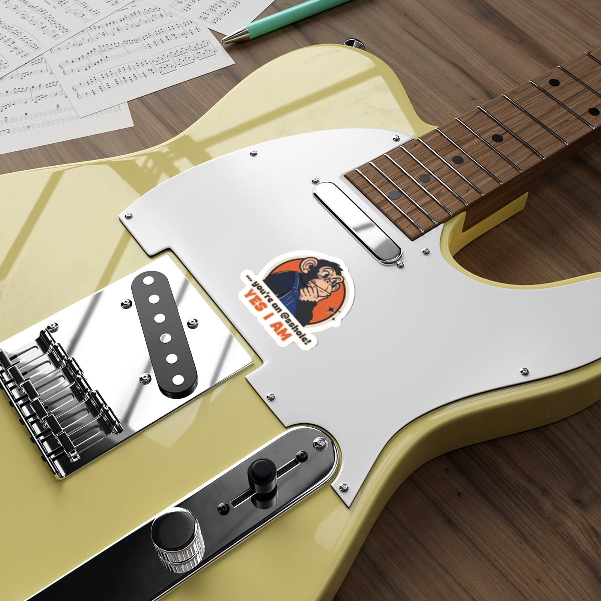 Throwback Jack Dazed and Confused graphic sticker vintage movie quote 5 3 inch guitar