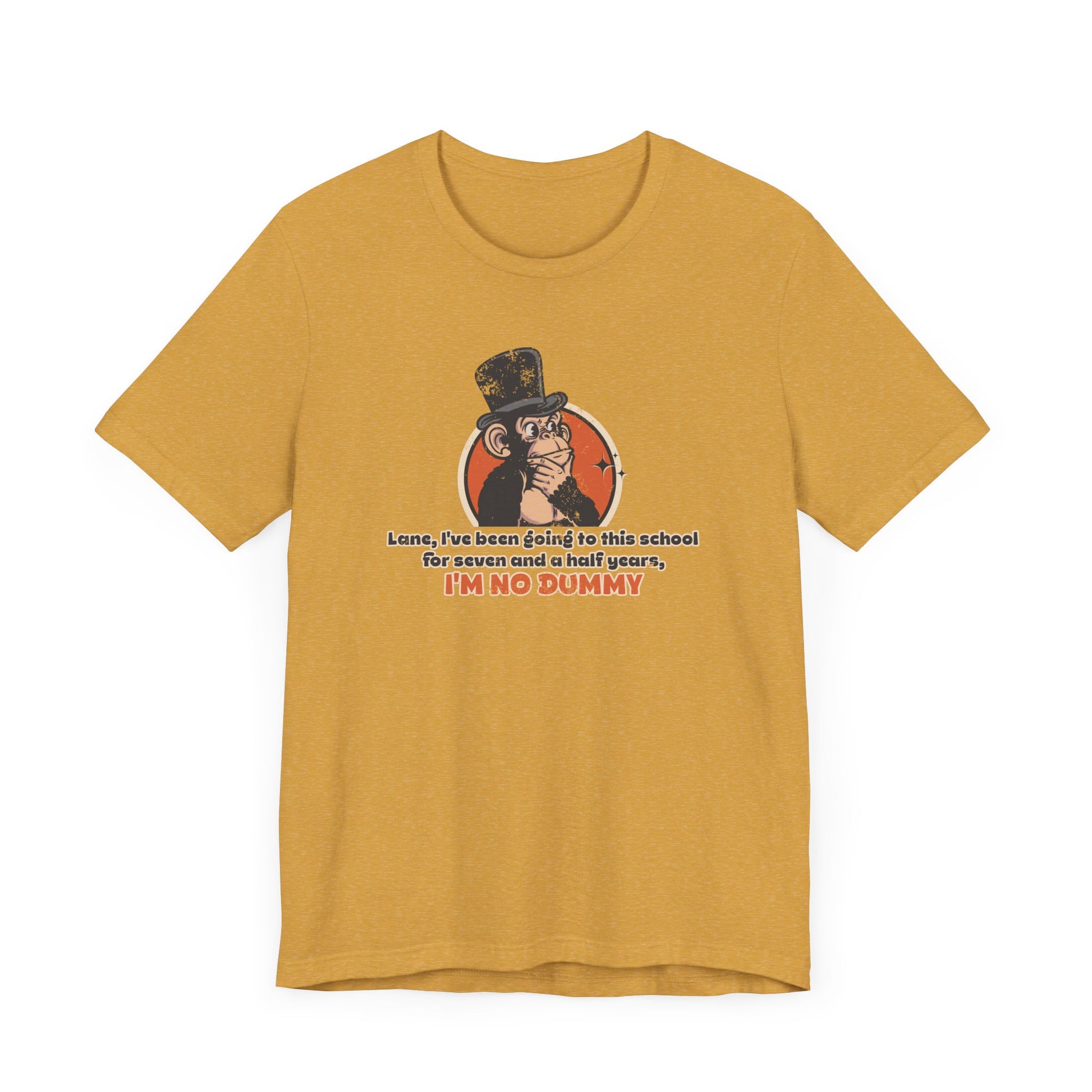 “I'm No Dummy” Throwback Jack Graphic Tee Better Off Dead yellow