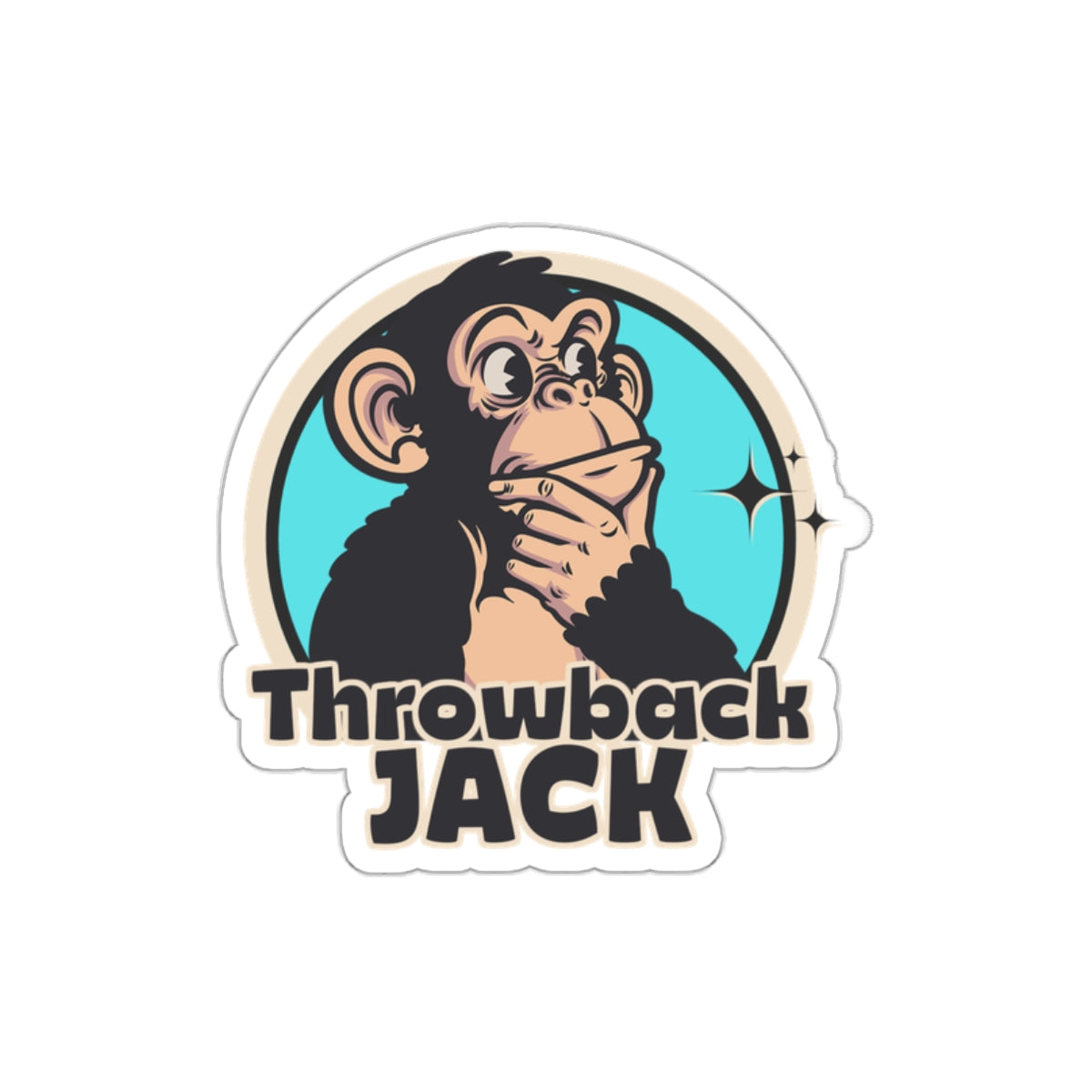 Throwback Jack Logo Vintage Movie Quote Graphic Sticker Small
