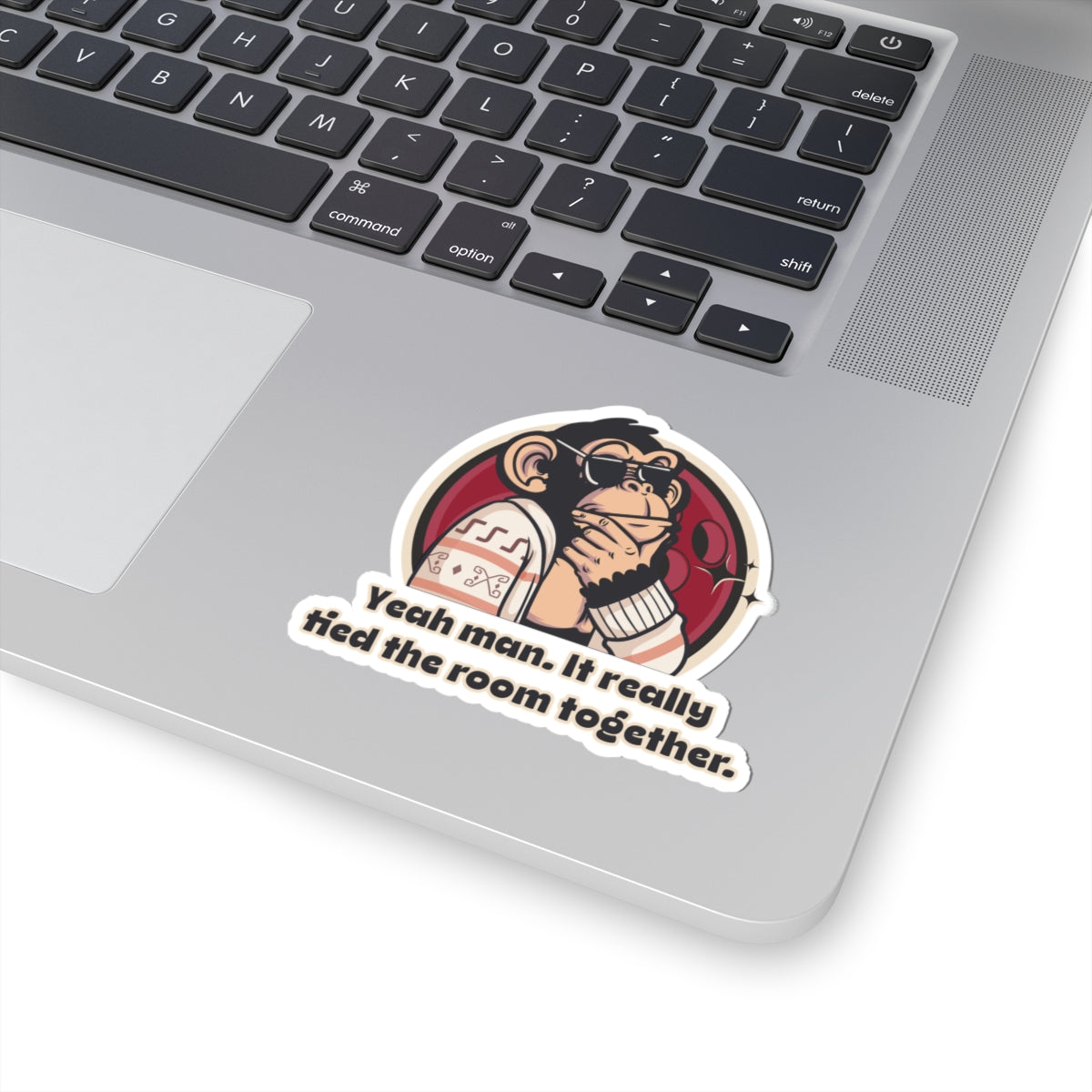 “It Really Tied the Room Together” Throwback Jack Vintage Movie Quote Sticker The Big Lebowski L laptop