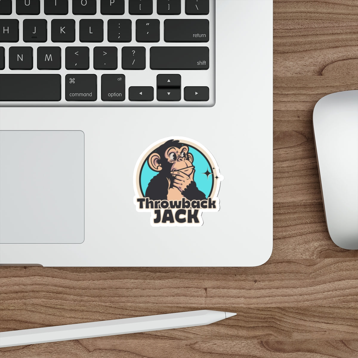 Throwback Jack Logo Vintage Movie Quote Graphic Sticker L laptop