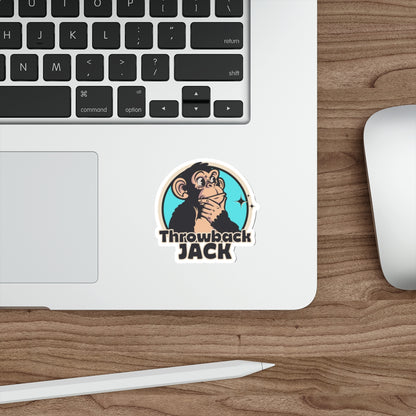 Throwback Jack Logo Vintage Movie Quote Graphic Sticker L laptop