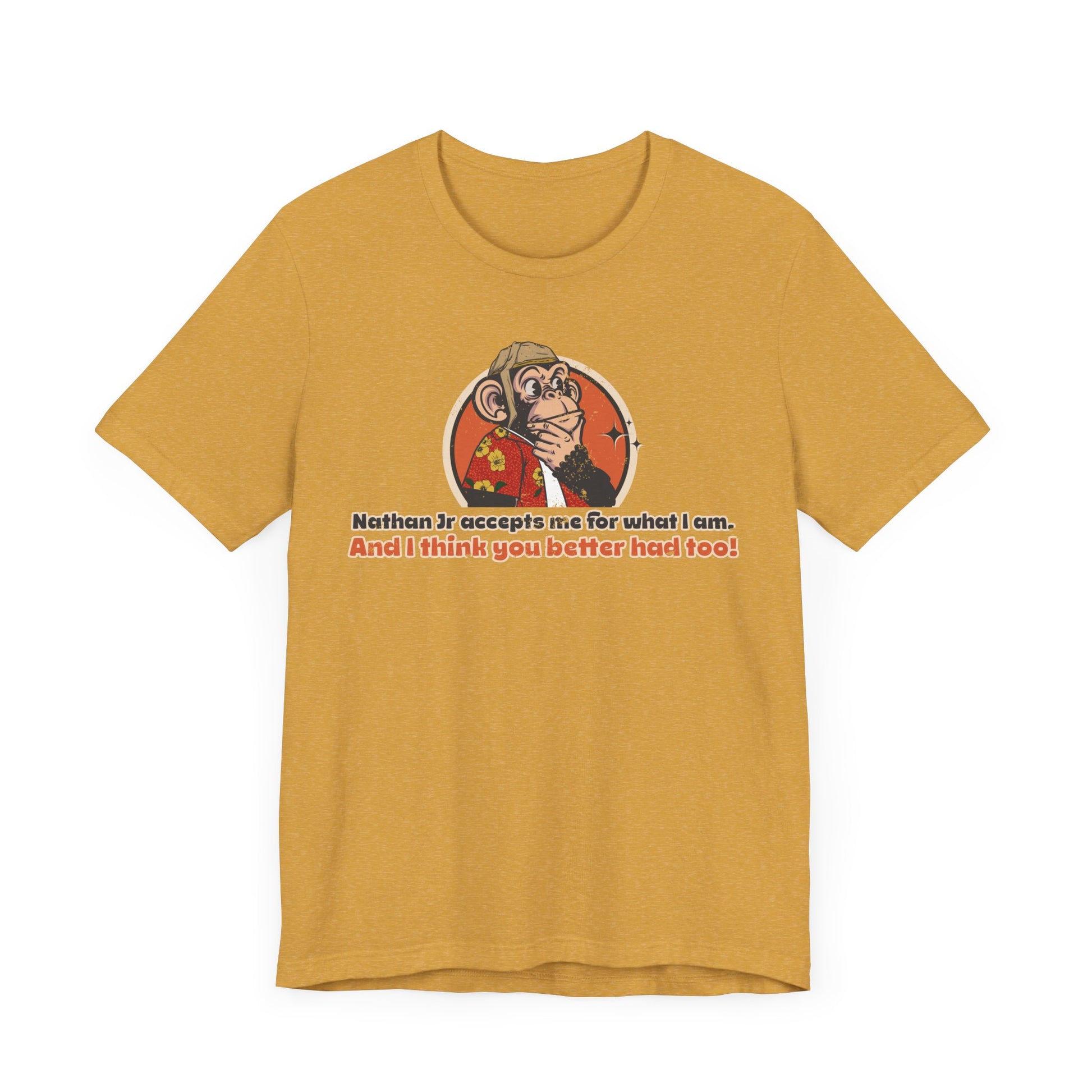 “Nathan Jr Accepts me for What I am” Throwback Jack Vintage Movie Quote Graphic Tee Raising Arizona yellow