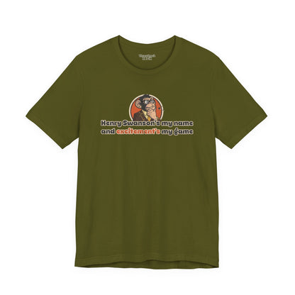 “Henry Swanson’s My Name, and Excitement’s My Game” Throwback Jack Graphic Tee Inspired by Big Trouble in Little China