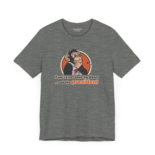 "Call the President” Throwback Jack Graphic Tee Inspired by Big Trouble in Little China grey