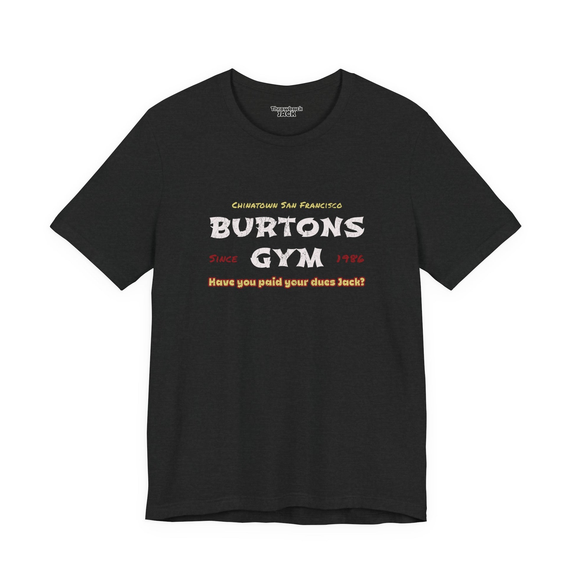 Burton's gym Black Throwback Jack graphic t-shirt from Big Trouble in Little China