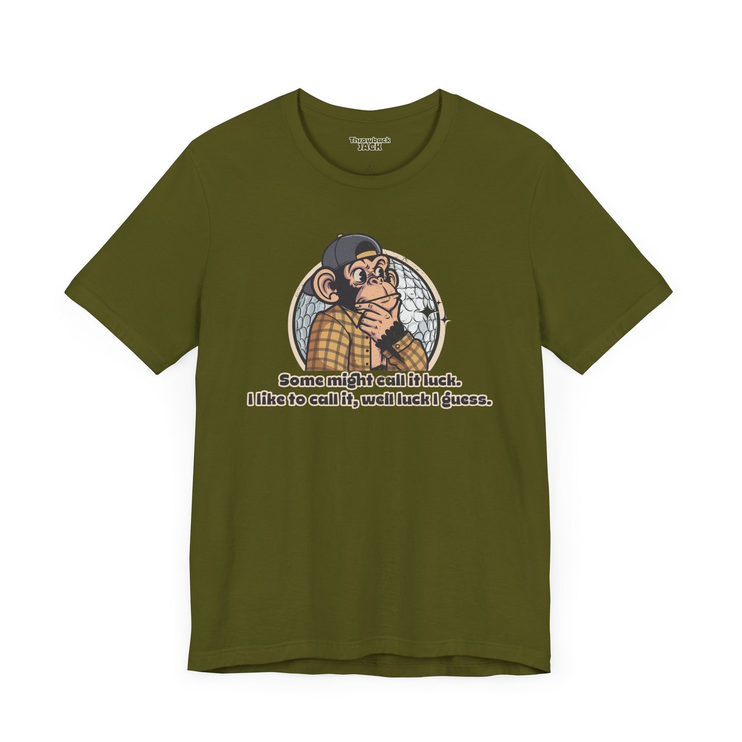 "Some Might Call It Luck…” Throwback Jack Vintage Movie Quote Graphic Tee Happy Gilmore green