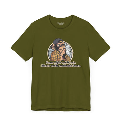 "Some Might Call It Luck…” Throwback Jack Vintage Movie Quote Graphic Tee Happy Gilmore green